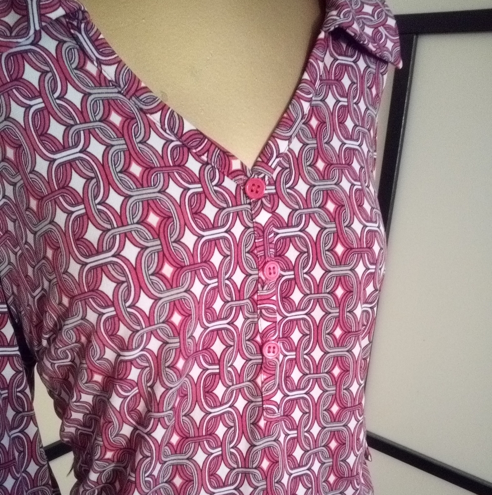 Collared Fun Print Dress - Picture 2 of 3